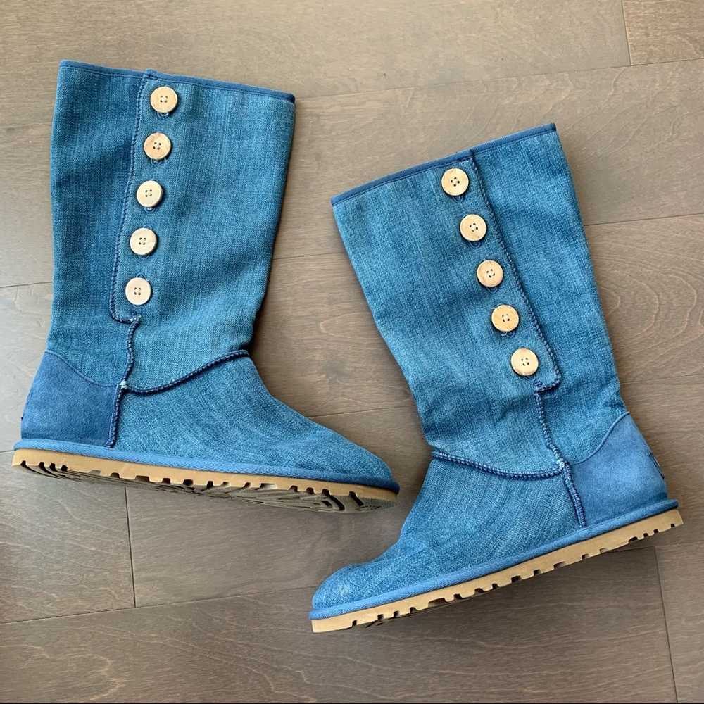 💙 UGG blue Jean boots • Size 8